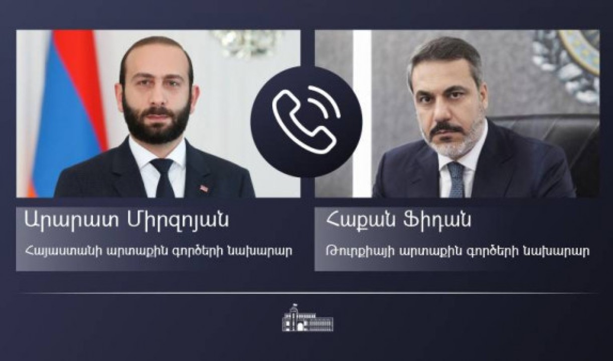 Արարատ Միրզոյանը հեռախոսազրույց է ունեցել Թուրքիայի նորանշանակ ԱԳ նախարար Հաքան Ֆիդանի հետ