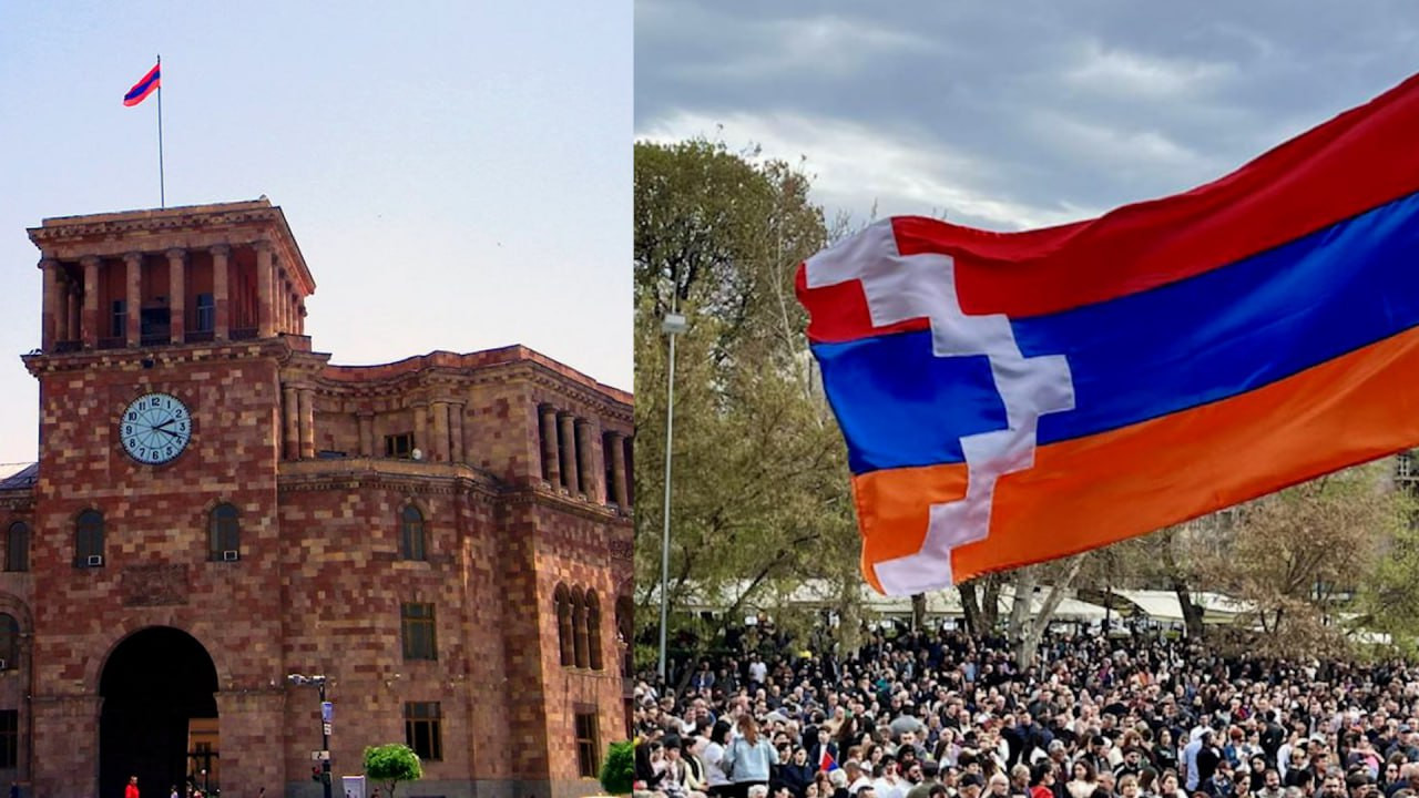 ՈՒՂԻՂ․ Արցախցիների բողոքի ակցիան կառավարության դիմաց